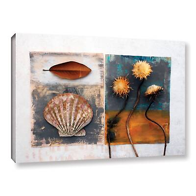 #ad ArtWall Elena Ray #x27;Conch Magnolia Thistle#x27; Gallery wrapped Small $36.99