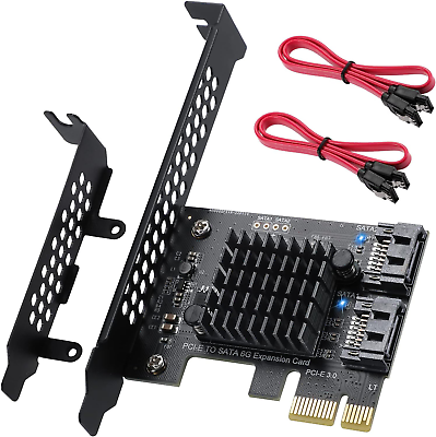 #ad PCI E X1 to SATA 3.0 Controller Card 2 Port SATA III 6Gbps Expansion Cards Sup $31.24