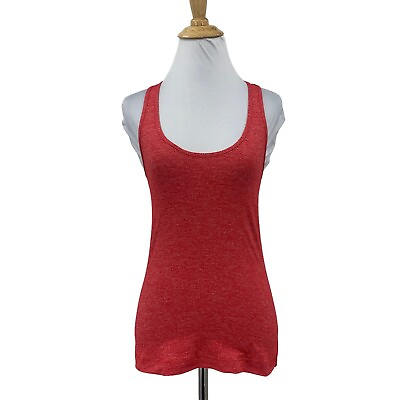 #ad Lululemon Cool Tank Top Womens 4 Heathered Sleeveless Fitted Racerback Athletic $21.20