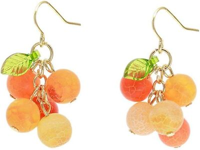 #ad Vibrant Fruit Dangle Drop Earrings Cute Grape amp; Strawberry Jewelry for a Playf $28.74