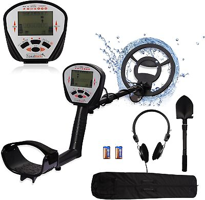 #ad Adjustable Metal Detector Digger Waterproof 10quot; Coil w Headphones Kit IP68 Water $87.99