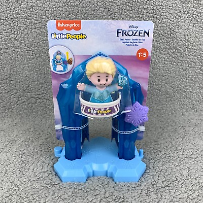 #ad NEW Little People Disney Frozen Elsa#x27;s Palace Portable Playset Fisher Price Blue $4.64