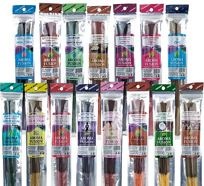 #ad Aroma Fusion Hand Dipped 11quot; Incense Sticks 15 Stick Packs BUY 3 GET 6 FREE $4.92