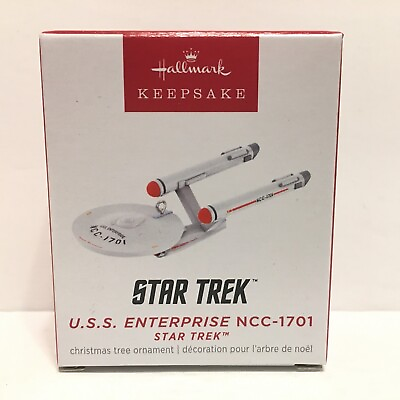 #ad 2023 Hallmark Mini Star Trek™ U.S.S. Enterprise NCC 1701 miniature Ornament $18.99