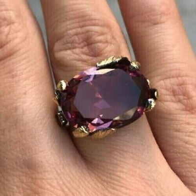 #ad Natural Certified Alexandrite 925 Sterling Silver Color Change Gemstone Ring $44.30