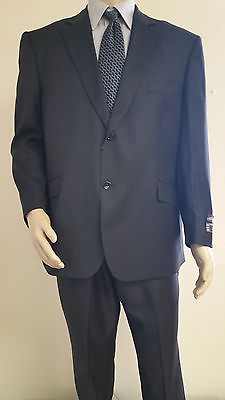 #ad Men#x27;s Premium Quality Black PinStripe Modern Fit Dress Suits Brand New Suit 46 L $79.99