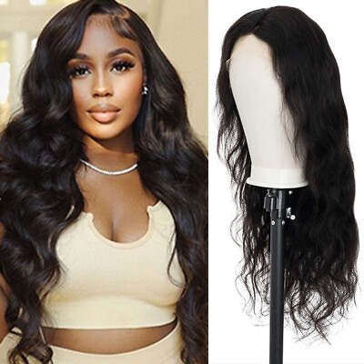 #ad Women Front Lace Wig Brazilian Remy Human Hair Front Lace Wigs Body Wave Long US $11.95