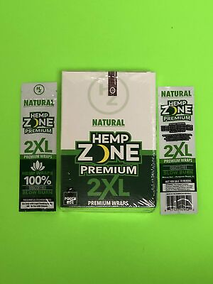#ad FREE GIFTS🎁Hemp Zone🍁Premium🌙2XL Natural 50 High Quality Rolling Papers💨♨️ $24.20