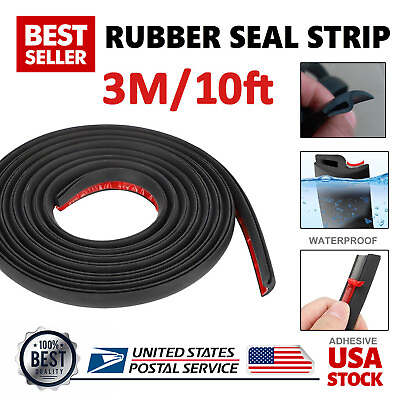 #ad 3M Seal Weather Strip Rubber Front Rear Window Trim Edge Moulding Weatherstrip $12.99