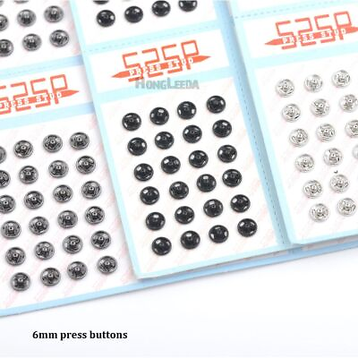 #ad Small Metal Press Snap Button Sewing Clothes Bag Locking Brass Fasteners 288sets $25.56