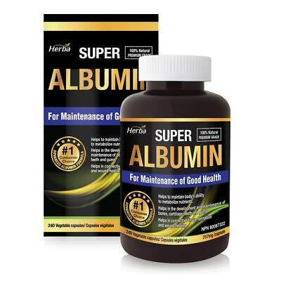 #ad Herba Albumin Supplement – 240 Capsules Premium Grade Product of Canada C $499.97
