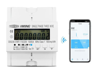 #ad #ad WIFI Smart Energy Meter Power Consumption Monitor Wattmeter 110 110V 60Hz 80A $112.13