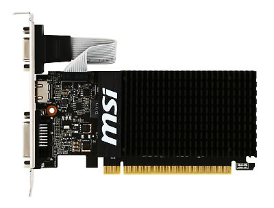 #ad MSI GeForce GT 710 2GD3H LP Graphics Card Fanless Low Profile $29.99