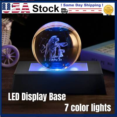 #ad LED Display Base Changing 7 color Light Stand For 3D Crystal Statues Jewelry US $10.44