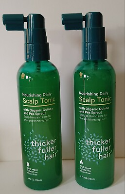 #ad 2 New Thicker Fuller Hair Nourishing Daily Scalp Tonic 4 oz Organic Quinoa $16.00