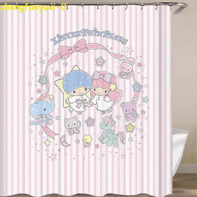 #ad Little Twin Star Cartoon Thicken Shower Curtain Hanging Cloth W Hooks 180*200cm $23.49