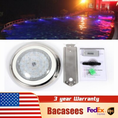 #ad 54W RGB LED Swimming Pool Light Underwater SPA Lamp Waterproof w Remote Control $49.35