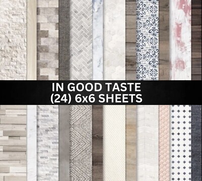 #ad Stampin Up IN GOOD TASTE Designer Series Paper Wood Brick Stone 24 6x6 Shts $11.58
