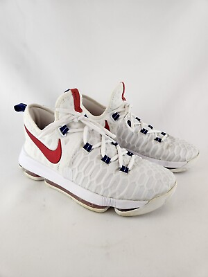 #ad NIKE Zoom KD 9 Kevin Durant Red White Blue Independence Day Youth Mens 7 Y shoes $42.99
