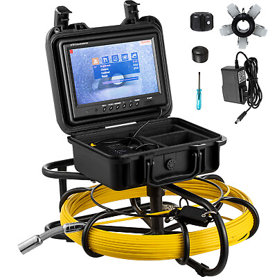 #ad VEVOR 40m 150ft 9quot; Sewer Pipe Inspection Camera DVR HD 1200 TVL IP68 Waterproof $499.99