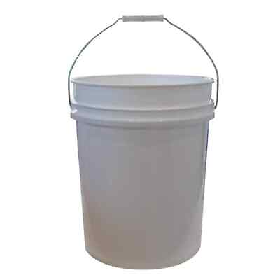 #ad 5 Gallon Plastic Bucket Heavy Duty White Paint Pail Storage Buckets 10 Pack $44.23