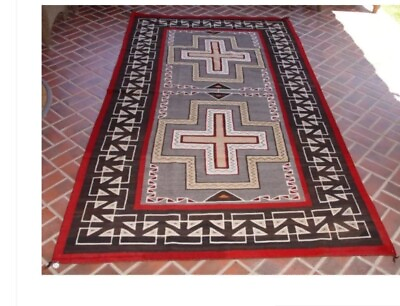 #ad Handwoven wool Kilim Navajo Dhurrie Southwestern Style Carpet size 6x9 $590.00