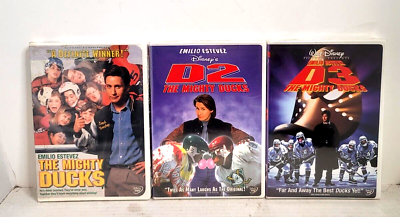 #ad 3 DVD Lot: THE MIGHTY DUCKS Trilogy Original D2 D3 BRAND NEW FAST SHIPPING $22.50