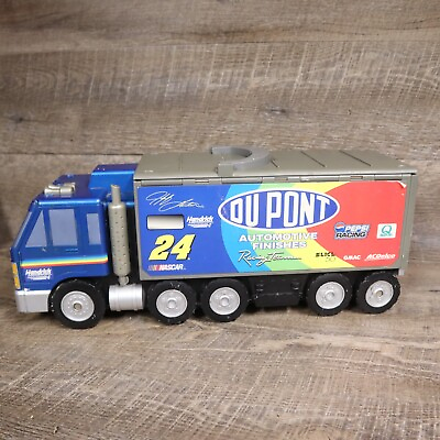 #ad Jeff Gordon NASCAR DuPont #24 Semi Truck Micro Machine Race Track 1999 Hasbro $22.56