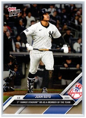 #ad Juan Soto 2024 MLB TOPPS NOW Card #51 1st Home Run At Yankee Stadium as Yankee $5.99