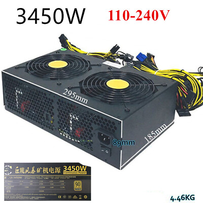 #ad 3450W 110 240V ATX PSU Power Supply Module For 12 GPU Card Mining 90% Efficiency $155.50