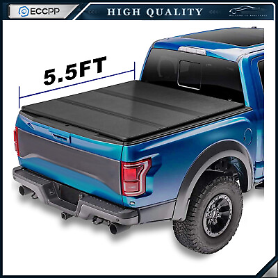 #ad ECCPP Hard 3 Fold Truck Bed Tonneau Cover For 04 20 Ford F150 5.5ft Bed $264.99