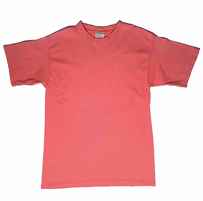 #ad Vintage Made In USA Medium Pluma Faded Pink T Shirt Heavyweight Cotton $17.49