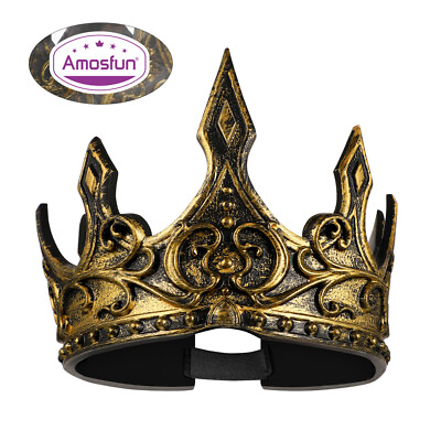 #ad 1pc Mens Crown King Gold King Crown Kings Crown for Men Kings Crown King $9.43