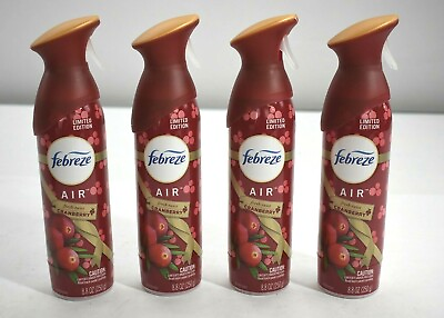 #ad 4 Pack Febreze Air Limited Edition Fresh Twist Cranberry Scent Air Refresher 8.8 $28.97