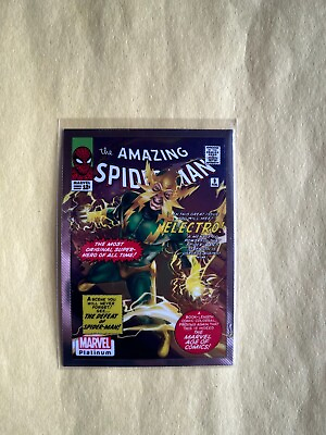 #ad 2023 UD Marvel Platinum Electro COVER VARIANT #W171 Amazing Spider Man 1 $3.09