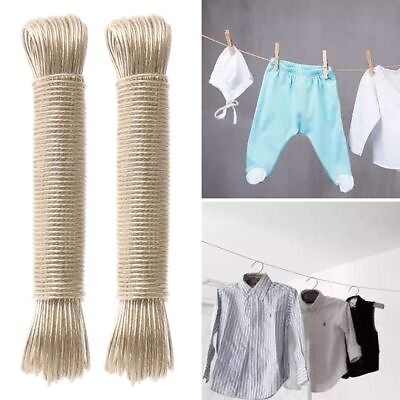 #ad Plastic Coated Clothes Line Strong Steel Clothesline Rope Laundry Drying $9.01