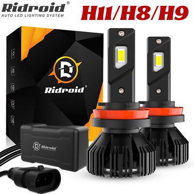 #ad H11 H8 H9 LED Headlight Kit High Low Beam CANbus Bulbs Super Bright 6500K White $22.99