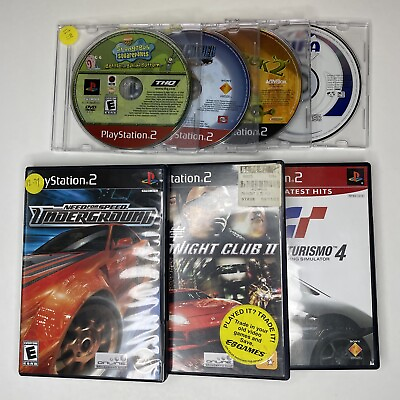 Lot Of 7 Sony PlayStation 2 PS2 TESTED WORKS Ex Rental Video Game Games Bundle $29.99