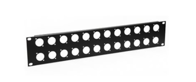 #ad 24 hole 2 space rack mount panel Neutrik D size fits XLR or Seakon $10.00