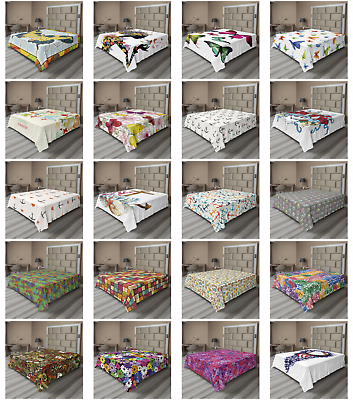 #ad Ambesonne Colorful Element Flat Sheet Top Sheet Decorative Bedding 6 Sizes $30.99