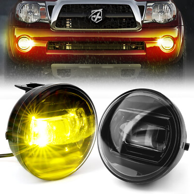 #ad Xprite LED Fog Lights Assembly Driving White Yellow for 2005 2011 Toyota Tacoma $56.99