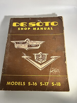 #ad 1952 1953 Desoto Shop Manual Car S16 S17 S18 Chrysler Detroit FAST SHIPPING $37.01