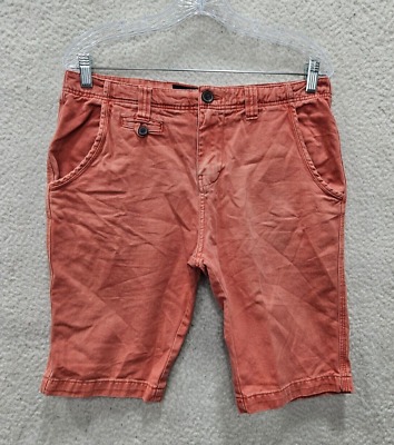 #ad Seven 7 Short Men 31 Orange Cotton Straight Slim Fit Mid Rise Flat Front Chino $12.50