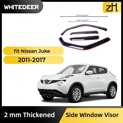 #ad Fits Nissan Juke 2011 2017 Side Window Visor Sun Rain Deflector Guard Thickened $29.99