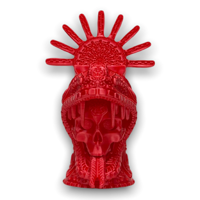 #ad Aztec Skull Sculpture Statue $50.00