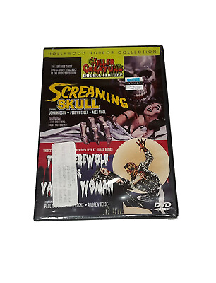 #ad New DVD 2001 Killer Creature Double Feature Screaming Skull Horror Werewolf $19.99