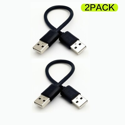 #ad 2PACK USB to USB 2.0 Male to Male Type A to Type A Cable for Data Transfer 20cm $7.92