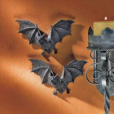 #ad Design Toscano The Vampire Bats of Castle Barbarosa Wall Sculptures: Set of 2 $19.90