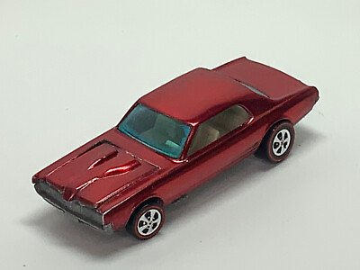 #ad Restored Hot Wheels Redline 1968 Custom Cougar Red w White Int $150.00