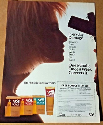 #ad 1988 print ad Alberto VO5 hair hairdressing Vintage Advertising clipping page $6.99